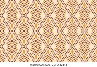 Geometric ethnic oriental ikat seamless pattern  color oriental. Aztec ornament print. Design for background ,curtain, carpet, wallpaper, clothing, wrapping, Batik, vector illustration.