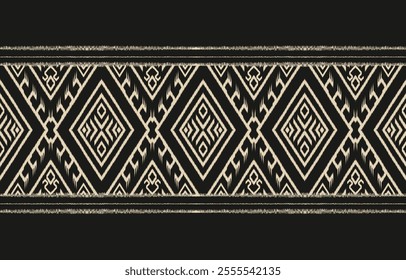 Geometric ethnic oriental ikat seamless pattern  color oriental. Aztec ornament print. Design for background ,curtain, carpet, wallpaper, clothing, wrapping, Batik, vector illustration.
