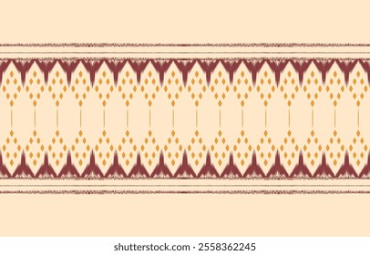 Geometric ethnic oriental ikat seamless pattern  color oriental. Aztec ornament print. Design for background ,curtain, carpet, wallpaper, clothing, wrapping, Batik, vector illustration.