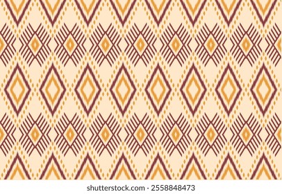 Geometric ethnic oriental ikat seamless pattern  color oriental. Aztec ornament print. Design for background ,curtain, carpet, wallpaper, clothing, wrapping, Batik, vector illustration.