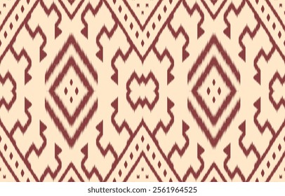Geometric ethnic oriental ikat seamless pattern  color oriental. Aztec ornament print. Design for background ,curtain, carpet, wallpaper, clothing, wrapping, Batik, vector illustration.