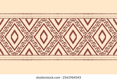 Geometric ethnic oriental ikat seamless pattern  color oriental. Aztec ornament print. Design for background ,curtain, carpet, wallpaper, clothing, wrapping, Batik, vector illustration.