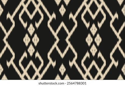 Geometric ethnic oriental ikat seamless pattern  color oriental. Aztec ornament print. Design for background ,curtain, carpet, wallpaper, clothing, wrapping, Batik, vector illustration.