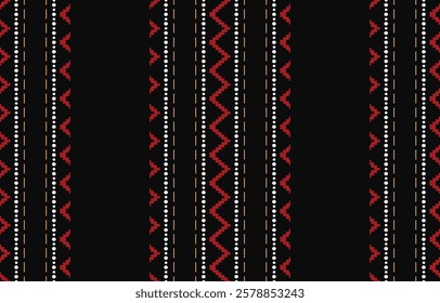 Geometric ethnic oriental ikat seamless pattern  color oriental. Aztec ornament print. Design for background ,curtain, carpet, wallpaper, clothing, wrapping, Batik, vector illustration.