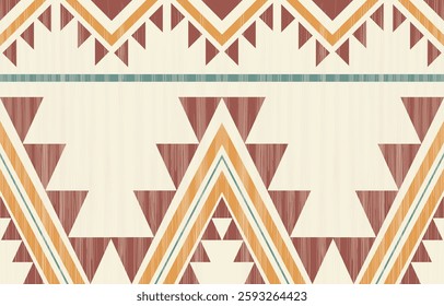 Geometric ethnic oriental ikat seamless pattern  color oriental. Aztec ornament print. Design for background ,curtain, carpet, wallpaper, clothing, wrapping, Batik, vector illustration.