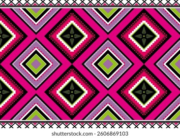 Geometric ethnic oriental ikat seamless pattern
traditional Design for
background, carpet, wallpaper, clothing, wrapping, Batik, fabric, Vector illustration. embroidery style.