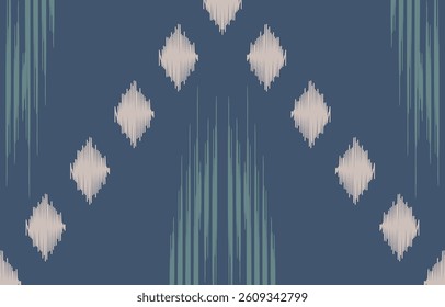 Geometric ethnic oriental ikat seamless pattern  color oriental. Aztec ornament print. Design for background ,curtain, carpet, wallpaper, clothing, wrapping, Batik, vector illustration.