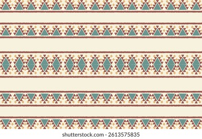 Geometric ethnic oriental ikat seamless pattern  color oriental. Aztec ornament print. Design for background ,curtain, carpet, wallpaper, clothing, wrapping, Batik, vector illustration.