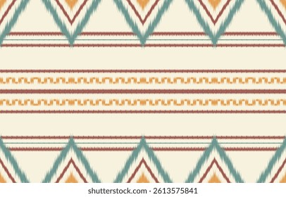 Geometric ethnic oriental ikat seamless pattern  color oriental. Aztec ornament print. Design for background ,curtain, carpet, wallpaper, clothing, wrapping, Batik, vector illustration.