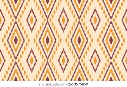 Geometric ethnic oriental ikat seamless pattern  color oriental. Aztec ornament print. Design for background ,curtain, carpet, wallpaper, clothing, wrapping, Batik, vector illustration.