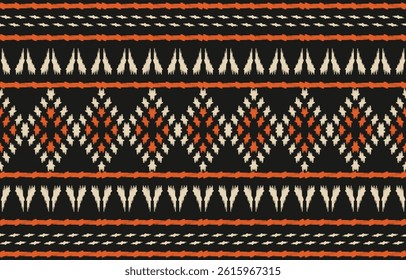 Geometric ethnic oriental ikat seamless pattern  color oriental. Aztec ornament print. Design for background ,curtain, carpet, wallpaper, clothing, wrapping, Batik, vector illustration.