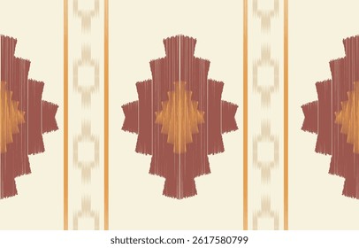 Geometric ethnic oriental ikat seamless pattern  color oriental. Aztec ornament print. Design for background ,curtain, carpet, wallpaper, clothing, wrapping, Batik, vector illustration.