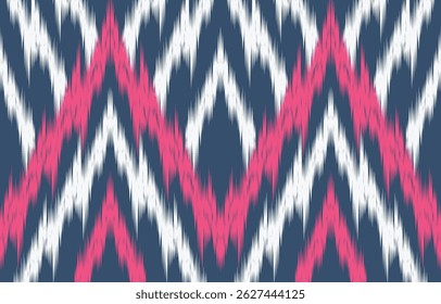 Geometric ethnic oriental ikat seamless pattern  color oriental. Aztec ornament print. Design for background ,curtain, carpet, wallpaper, clothing, wrapping, Batik, vector illustration.
