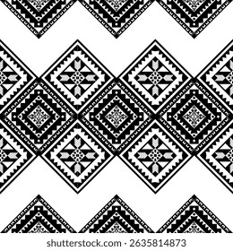 Geometric Ethnic Oriental Ikat Seamless Pattern