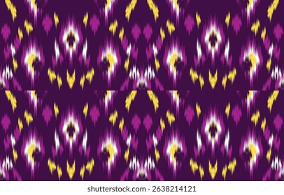 Geometric ethnic oriental ikat seamless pattern  color oriental. Aztec ornament print. Design for background ,curtain, carpet, wallpaper, clothing, wrapping, Batik, vector illustration.
