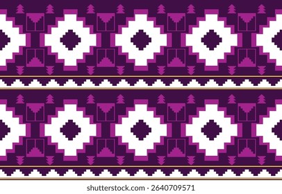 Geometric ethnic oriental ikat seamless pattern  color oriental. Aztec ornament print. Design for background ,curtain, carpet, wallpaper, clothing, wrapping, Batik, vector illustration.