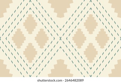 Geometric ethnic oriental ikat seamless pattern  color oriental. Aztec ornament print. Design for background ,curtain, carpet, wallpaper, clothing, wrapping, Batik, vector illustration.