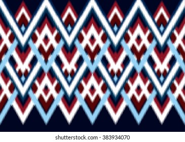 Geometric ethnic oriental ikat seamless pattern traditional Design for background,carpet,wallpaper,clothing,wrapping,Batik,fabric,Vector illustration.embroidery style.