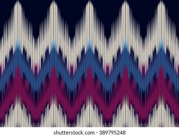 Geometric ethnic oriental ikat seamless pattern traditional Design for background,carpet,wallpaper,clothing,wrapping,Batik,fabric,Vector illustration.embroidery style.