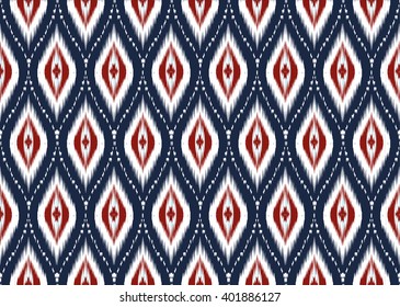 Geometric ethnic oriental ikat seamless pattern traditional Design for background,carpet,wallpaper,clothing,wrapping,Batik,fabric,Vector illustration.embroidery style.