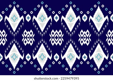 geometric ethnic oriental ikat traditional pattern design for background, rug, wallpaper, clothing, wrap, batik, fabric, embroidery style vector illustration