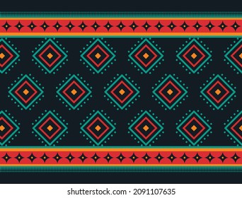 Geometric ethnic oriental pattern background. Design for texture, wrapping, clothing, batik, fabric, wallpaper and background. Pattern embroidery design.