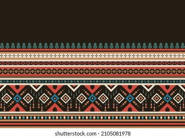 Geometric ethnic oriental pattern background. Design for texture, wrapping, clothing, batik, fabric, wallpaper and background. Pattern embroidery design.