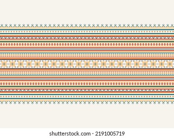 Antecedentes geométricos de patrones orientales étnicos. Diseño para textura, envoltura, ropa, batik, tela, papel pintado y fondo. Diseño de bordado de patrones.