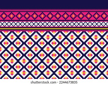 Geometric ethnic oriental pattern background. Design for texture, wrapping, clothing, batik, fabric, wallpaper and background. Pattern embroidery design.