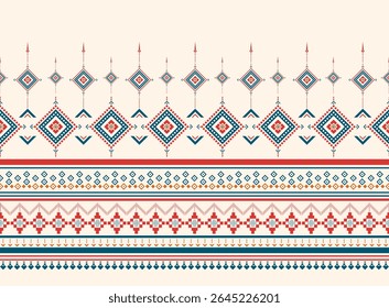 Geometric ethnic oriental pattern background. Design for texture, wrapping, clothing, batik, fabric, wallpaper and background. Pattern embroidery design.