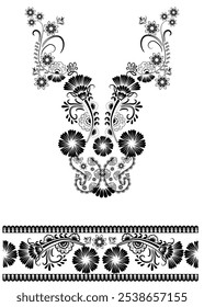 Patrón geométrico étnico oriental. Diseño del bordado del collar para la materia textil, la mujer de la moda, el fondo, el Fondo de pantalla, la ropa y el abrigo. Ilustración vectorial.