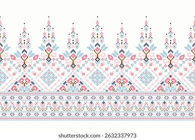 Geometric ethnic oriental pattern on white background,Geometric floral Pattern Vector illustration,Aztec style,abstract background,Geometric pattern.design for texture,fabric,clothing,decoration,print