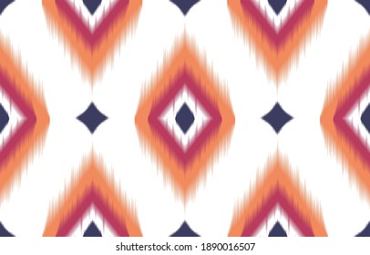 Geometric ethnic oriental pattern traditional Design for background,carpet,wallpaper,clothing,wrapping,Batik,fabric,Vector illustration embroidery style.