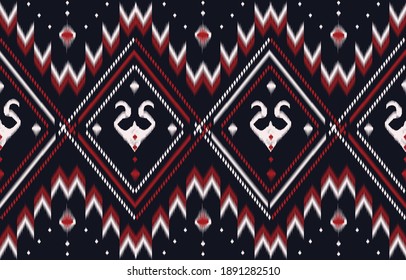 Patrón geométrico étnico oriental tradicional Diseño para fondo, alfombra, papel pintado, ropa, envoltura, batik, tela,Ilustración vectorial