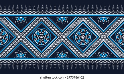 Geometric ethnic oriental pattern traditional Design for background,carpet,wallpaper,clothing,wrapping,Batik,fabric,Vector illustration.embroidery style.