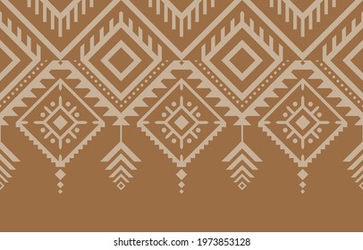 Geometric ethnic oriental pattern traditional Design for background, carpet, wallpaper, clothing, wrapping, Batik, fabric, Embroidery style Vector illustration.