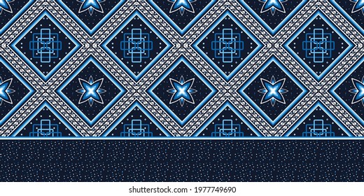 Geometric ethnic oriental pattern traditional Design for background,carpet,wallpaper,clothing,wrapping,Batik,fabric,Vector illustration.embroidery style.