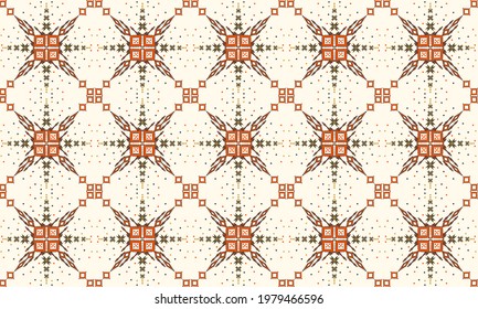 Geometric ethnic oriental pattern traditional Design for background, carpet, wallpaper, clothing, wrapping, Batik, fabric, Vector illustration. embroidery style.
