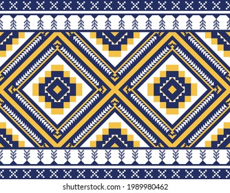 Diseño tradicional del patrón geométrico étnico oriental para la ropa de textura de fondo y el vector de estilo de bordado de tela
