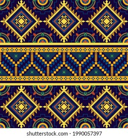 Geometric Ethnic Oriental Pattern Traditional Design for Background Texture Clothing and Fabric Embroidery Style Vector