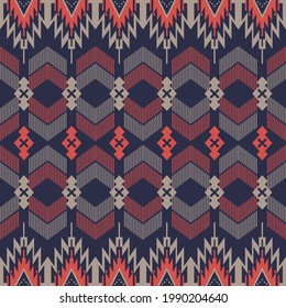 Diseño tradicional del patrón geométrico étnico oriental para la ropa de textura de fondo y el vector de estilo de bordado de tela