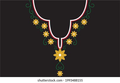 Geometric Ethnic oriental pattern traditional. tribal and dazzling necklace embroidery design for fashion women.background,clothing and aztec.