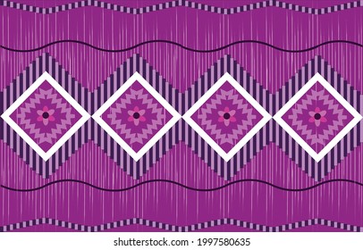 Patrón geométrico étnico oriental de fondo tradicional. Para alfombras, papel pintado, ropa, envoltura, batik, tela, decoración casera, ilustración vectorial estilo bordado.