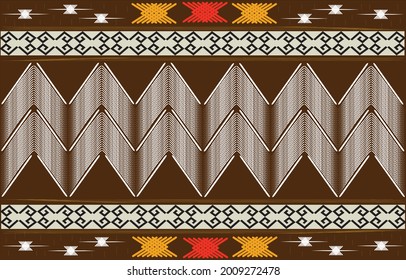 Patrón geométrico étnico oriental de fondo tradicional. Para alfombras, papel pintado, ropa, prendas de vestir, batik, tela, decoración casera, ilustración vectorial estilo bordado