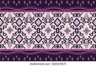 Patrón geométrico étnico oriental de fondo tradicional. Para alfombras, papel pintado, ropa, envoltura, batik, tela, decoración casera, ilustración vectorial estilo bordado.