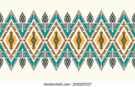 Geometrisches ethnisch orientalisches Muster traditionelles Design für Hintergrund, Teppich, Tapeten, Kleidung, Umhüllung, Batik, Stoff, Vektorgrafik.Stickereistil.
