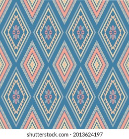 Geometric ethnic oriental pattern traditional design repeating background texture, wallpaper,clothing,fabric,carpet, wrapping,Batik,Vector illustration embroidery style