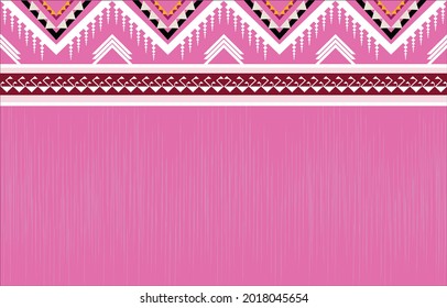 Geometric ethnic oriental pattern traditional background. For carpet, wallpaper, clothing, wrapping, batik, fabric, home decoration, Vector illustration embroidery style.