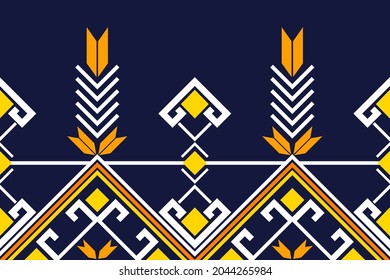 Geometric Ethnic oriental pattern traditional .Floral necklace embroidery design for fashion women.background,wallpaper,clothing and wrapping.