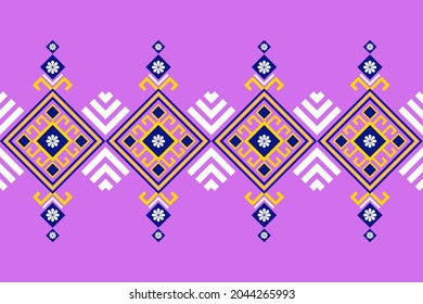 Geometric Ethnic oriental pattern traditional .Floral necklace embroidery design for fashion women.background,wallpaper,clothing and wrapping.